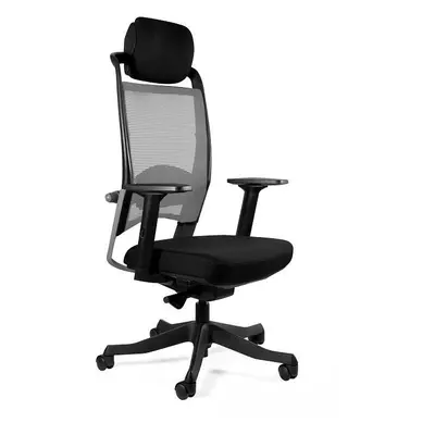 Fotel biurowy, ergonomiczny, Fulkrum, szary