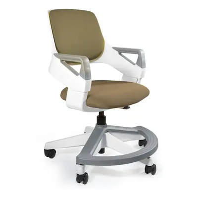 Fotel do biurka, dziecięcy, ergonomiczny, Rookee, taupe