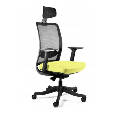Fotel biurowy, ergonomiczny, Anggun, mustard, czarny
