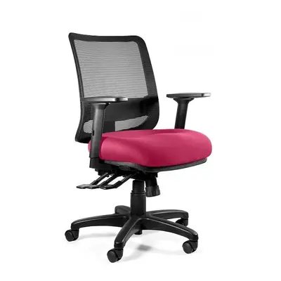 Fotel ergonomiczny, biurowy, Saga Plus M, magenta