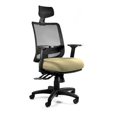 Fotel ergonomiczny do biura, Saga Plus, buttercup