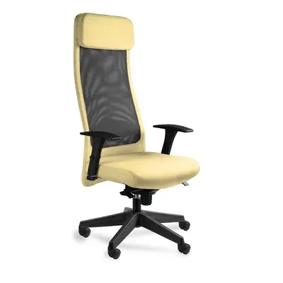 Fotel biurowy, ergonomiczny, Ares Mesh, czarny, buttercup