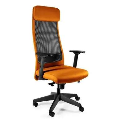 Fotel biurowy, ergonomiczny, Ares Mesh, czarny, mandarin
