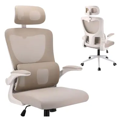 Fotel ergonomiczny, regulowany, Zeo, beżowy