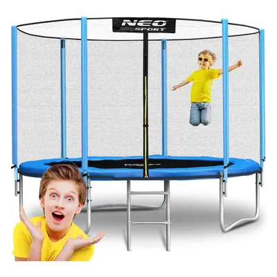 Trampolina ogrodowa, siatka zewnętrzna i drabinka, Neo-Sport, 10ft, 312 cm