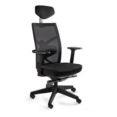 Fotel biurowy, ergonomiczny, gabinetowy, Tune, czarny