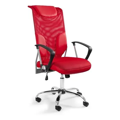 Fotel biurowy, ergonomiczny, Thunder, czerwony