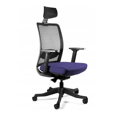 Fotel biurowy, ergonomiczny, Anggun, navyblue, czarny