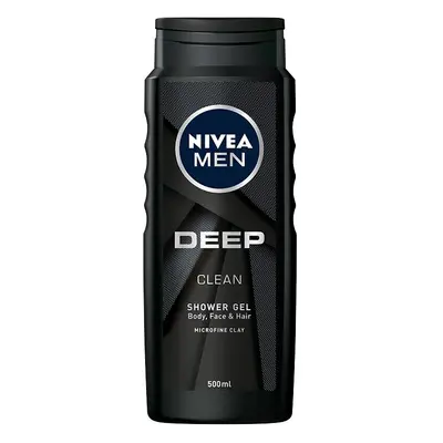 Nivea Men Deep Clean żel pod pod prysznic do ciała twarzy i włosów 500ml