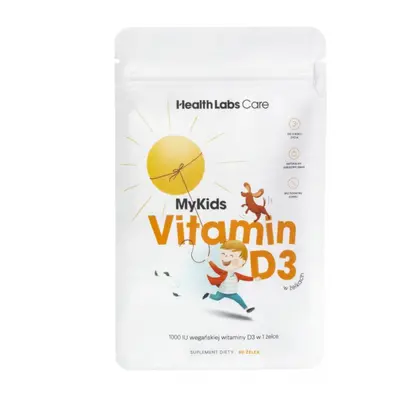 HealthLabs MyKids Vitamin D3 wegańska witamina D w żelkach dla dzieci suplement diety 60 żelek