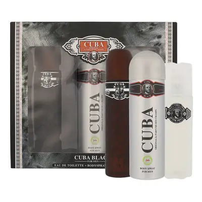 Cuba Original Cuba Black zestaw woda toaletowa spray 100ml + dezodorant spray 200ml + woda po go