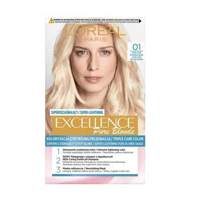 L'Oreal Paris Excellence Creme farba do włosów 01 Super Jasny Blond Naturalny