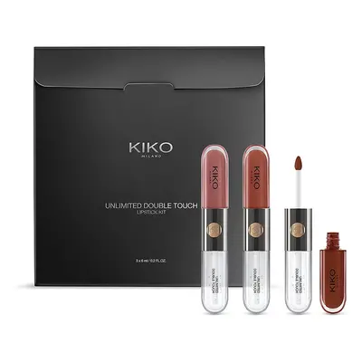 KIKO Milano Unlimited Double Touch Lipstick Kit zestaw dwuetapowych płynnych pomadek do ust 3x6m