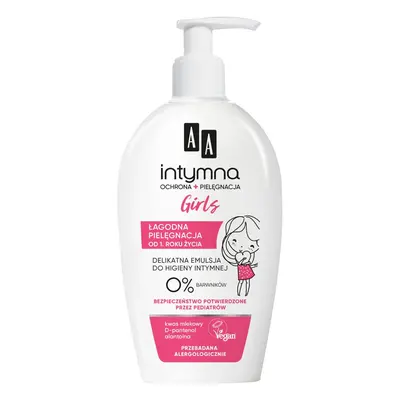 AA Intymna Ochrona&Pielęgnacja kremowa emulsja do higieny intymnej Baby Girls 0% 300ml