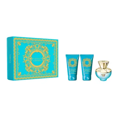 Versace Dylan Turquoise Pour Femme zestaw woda toaletowa spray 50ml + żel pod prysznic 50ml + że