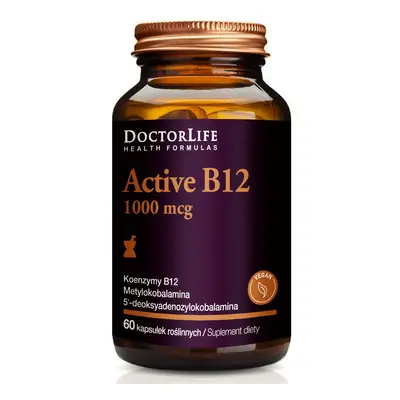 Doctor Life Active B12 aktywna witamina B12 1000mcg suplement diety 60 kapsułek