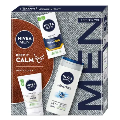 Nivea Men Keep It Calm zestaw ochronny krem do twarzy 75ml + żel do mycia twarzy 100ml + żel pod