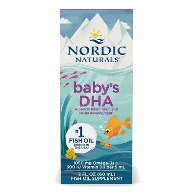 Nordic Naturals Baby's DHA 1050mg Omega-3 z Witaminą D3 suplement diety dla dzieci 60ml