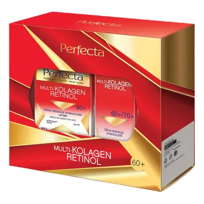 Perfecta Multi-Kolagen Retinol 60+ zestaw krem na dzień i na noc 50ml + krem pod oczy 15ml