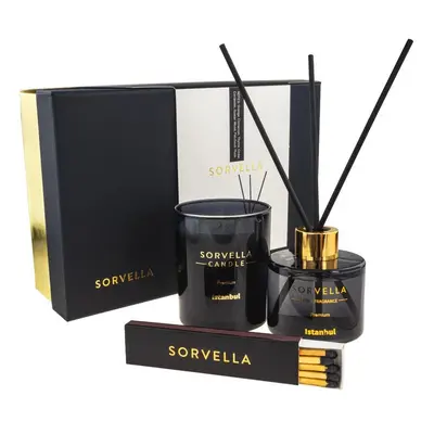 Sorvella Perfume Istanbul zestaw dyfuzor zapachowy 120ml + świeca zapachowa 170g + zapałki