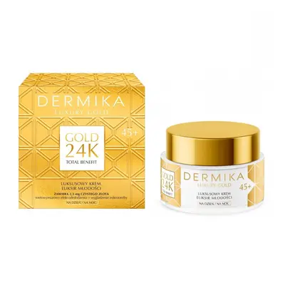 Dermika Luxury Gold 24K Total Benefit luksusowy krem eliksir młodości 45+ 50ml