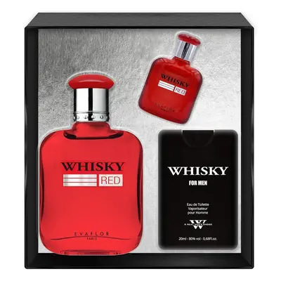 Evaflor Whisky Red zestaw woda toaletowa spray 100ml + woda toaletowa spray 10ml + woda toaletow