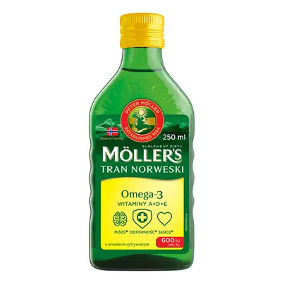 Möller's Tran Norweski suplement diety Cytrynowy 250ml