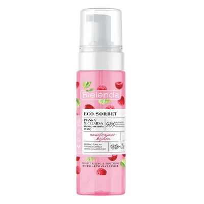 Bielenda Eco Sorbet pianka micelarna do oczyszczania twarzy nawilżająco-kojąca Malina 150ml