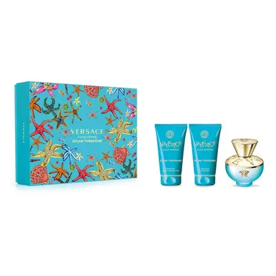 Versace Dylan Turquoise Pour Femme zestaw woda toaletowa spray 50ml + żel pod prysznic 50ml + że