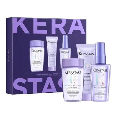 Kerastase Blond Absolu zestaw szampon do włosów 80ml + odżywka do włosów 75ml + olejek do włosów