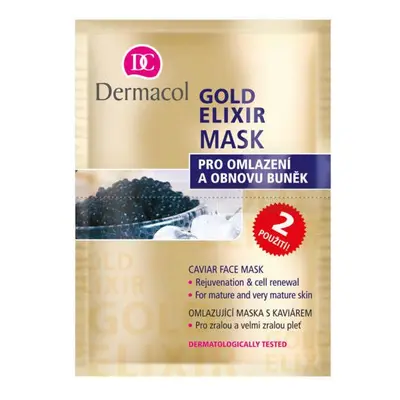 Dermacol Gold Elixir Caviar Face Mask maseczka do twarzy z kawiorem 2x8g