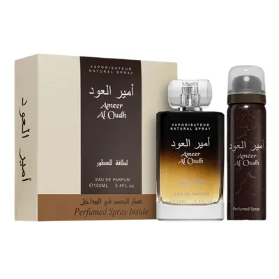 Lattafa Ameer Al Oudh zestaw woda perfumowana spray 100ml + dezodorant spray 50ml