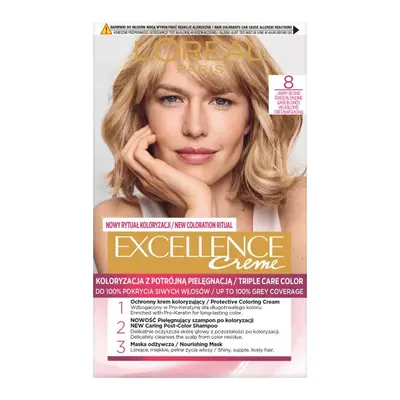 L'Oreal Paris Excellence Creme farba do włosów 8 Jasny Blond