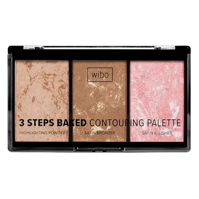 Wibo 3 Steps Baked Contouring Palette paleta do konturowania twarzy 10g