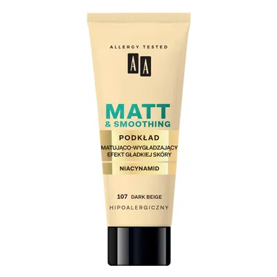 AA Make Up Matt podkład matująco-wygładzający 107 Dark Beige 30ml