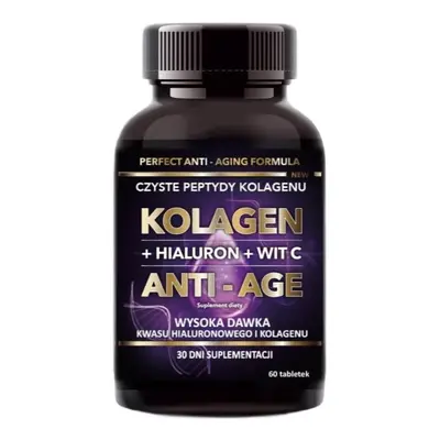 Intenson Kolagen + Hialuron + Witamina C Anti-Age suplement diety 60 tabletek