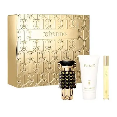 Paco Rabanne Fame zestaw perfumy spray 50ml + balsam do ciała 75ml + miniatura perfum spray 10ml