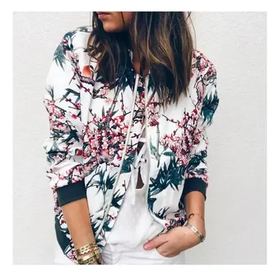 Modna kurtka damska bomberka rozpinana ze ściągaczem