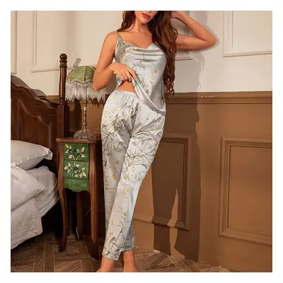 Elegancka satynowa piżama damska