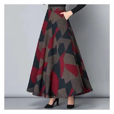 Elegancka spódnica maxi we wzory