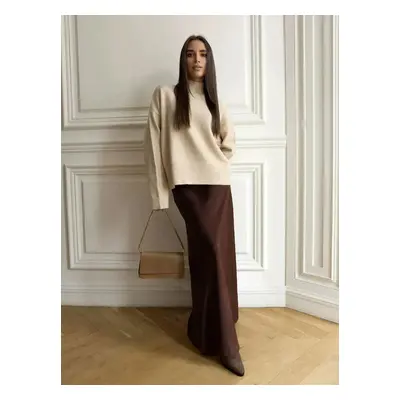 Satynowa elegancka spódnica maxi