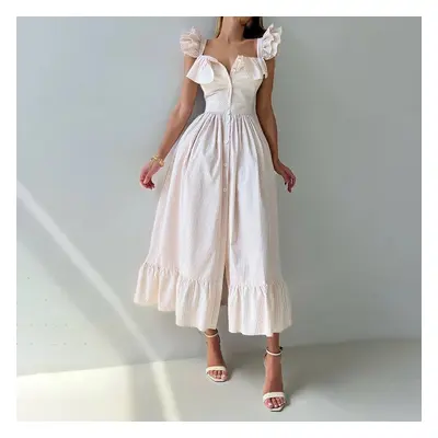 Elegancka koszulowa sukienka maxi