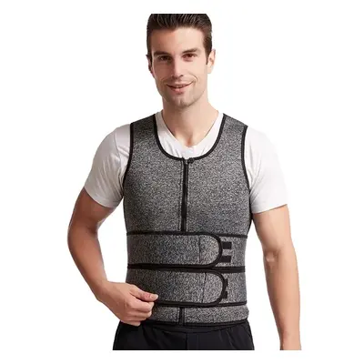 Men Body Shaper Sauna Vest Waist Trainer Double Belt