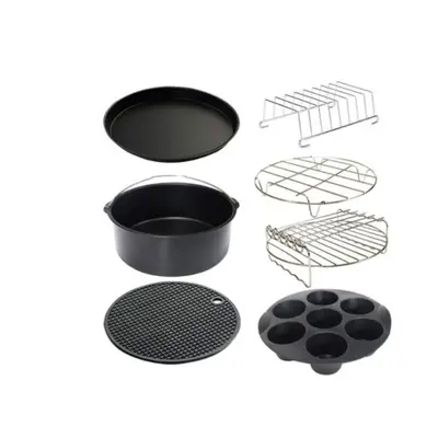 9-inch 7-piece baking basket grill and pizza pan for 5.3-6.8qt air fryer