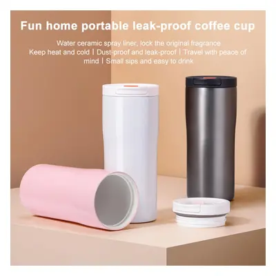 Xiaomi Yupin Fun Home Portable Leak-proof Coffee Mug (Color: Pink)