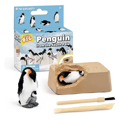 Archaeological dig with penguins and dinosaurs and gems puzzle toy