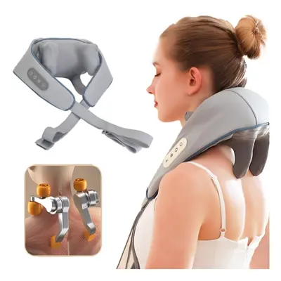 Electric Neck And Shoulder Massager Shiatsu Back Neck Massager With Heat(Gray)