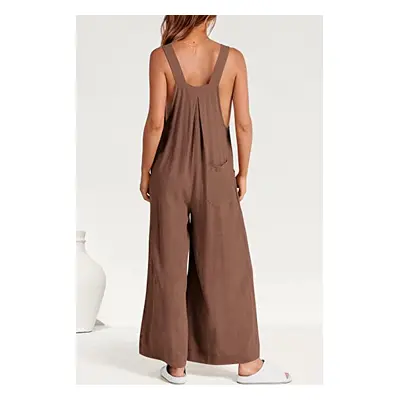 Plus Size Wide Leg Overalls Jumpsuit (Buy 2 Free Shipping)