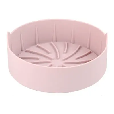 Air Fryer Silicone Grill Pan Accessories, Size: Round 16 cm(Pink)