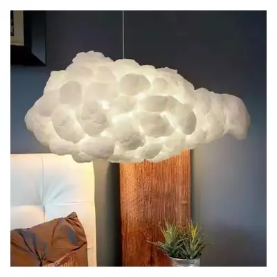 Creative Floating Clouds Chandeliers Bedroom Pendant Light Led Hanging Lamps White Diy Cloud Cha